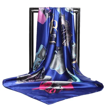 2020 luxury silk våren och hösten kvinnors ny utskrift siden sjalar turism seaside stora halsduk mode solskyddskräm sjal