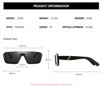 2020 lyx Mode Classic Cool Hälften Ram Stil Lutning Vintage Män Solglasögon Unisex Trend Square solen Glasögon UV400 Oculos
