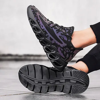 2020 Mode Mens Casual Skor Nya andas hög elastisk tunga reflekterande övre storlek skor 39-46 Tenis Masculino Zapatos Hombre