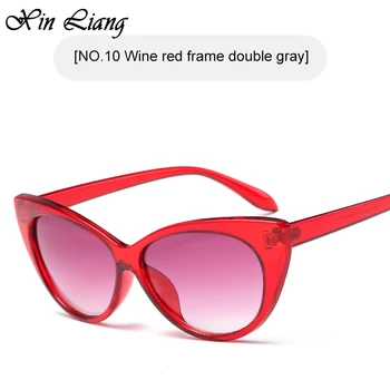 2020 Nya Cat Eye Solglasögon Dam Retro Svart Rosa Vit Glasögon Mode Populära Cat Eye Solglasögon Kvinnliga Glasögon För Att Skicka Glas