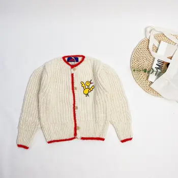 2020 Nya Höst Vinter TAO Varumärke Barn Weaters För Pojkar Flickor Mode Print Int Cardigan Barn Barn Bomull Outwear Kläder