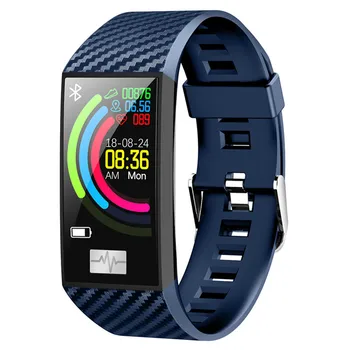 2020 Nya Ip68 Vattentät Fitness Armband EKG-hjärtfrekvensen blodtrycksmätare Fitness Tracker Smart Titta på Sport Armband