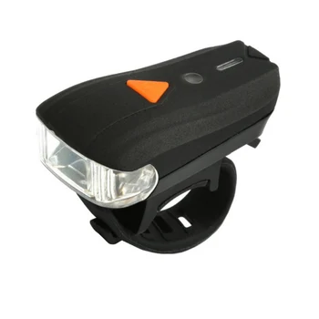 2020 Nya LED-Cykel Pannlampa Solar Powered USB-Laddningsbara Cykel Huvud Lampa + Bakljus Intelligent Induktion Vibrationer