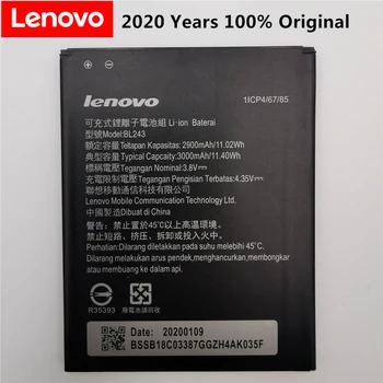 2020 Nya Testade Ursprungliga BL243 Mobiltelefon Batteri för lenovo K3 Not K50-T5 A7000 A5500 A5600 A7600 Batteri Batteria