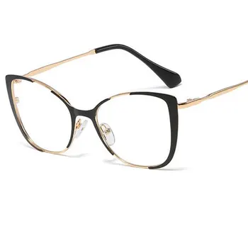 2020 Nya Vintage Glasögon Ram Kvinnor Klar Lins Cat Eye Glasögon Ram Kvinnor Lyx Optiska Glasögonbågar Sexiga Glasögon