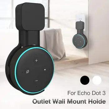 2020 Outlet Wall Mount Stand Hanger for Alexa Echo Dot 3rd Bracket Speaker Sound Box Holder Plug Work Space Saving Indoor