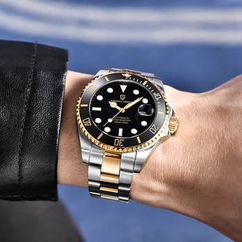 2020 PAGANI DESIGN för Män Diver klockor top brand lyx mekaniska armbandsur för män i rostfritt stål automatisk vattentät klocka