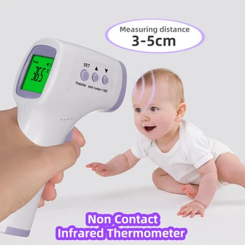 2020 Panna Termometer Icke Kontakta Infraröd Termometer kroppstemperatur Feber Digital Mäta Verktyg för Baby Vuxen termometro