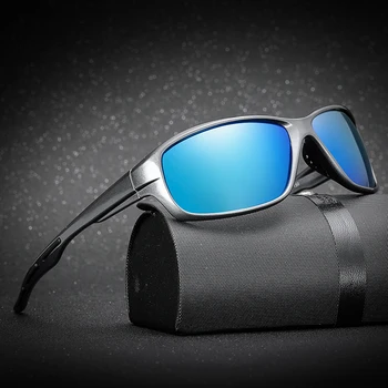 2020 Polariserade Män Solglasögon Mode Lutning Manliga Körning Glas UV400 Polariserad Goggle Stil Eyewears lunette P1009