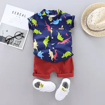 2020 Sommaren Baby Boys Flicka Tryck Shirt Shorts 2st/set Barn Mode, Kläder för Barn Spädbarn Casual Kläder Barn Sportkläder