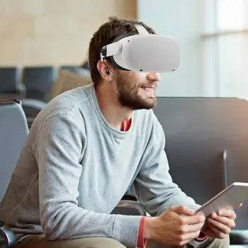 2020 VR Tillbehör Trådbundna In-ear-Gaming Headset-Integrerade Hörlurar För Oculus Quest 2 VR Hörlurar Djup Bas Hörlurar För Quest2