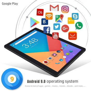 2021 4G-Nät Tablet PC Deca Core 6GB RAM, 128GB ROM Android 8.0 10 tums 1920*1200 5.0 Kamera Wifi Bluetooth GPS-Phablet