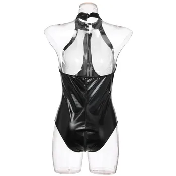 2021 Jumpsuit Dam Sexiga Underkläder Plus Size Läder Mesh Underkläder Underkläder Body Sleepwear Bodystocking Drop Shipping