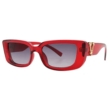 2021 Lyx Nya Små Fyrkantiga Solglasögon för Kvinnor Vintage Solglasögon Gotiska solglasögon Män Oculos Feminino Lentes Gafas De Sol UV400