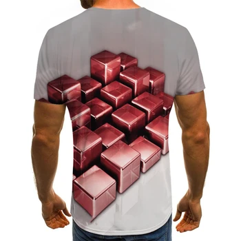 2021 ny tid tunnel 3d T-shirt för män sommar T-shirt 3D-tryck T-shirt kort ärm komprimering T-shirt män och kvinnor pa
