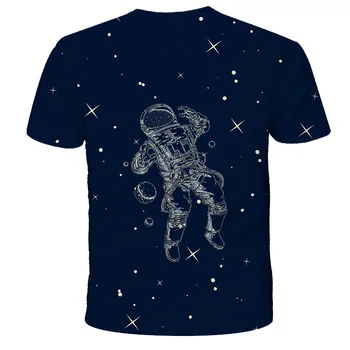 2021 Nya Barn T-shirt Astronauterna Utrymme Barn Shirt Tjej Korta T-Shirts Barn barnkläder Pojkar Toppar Tonåringar Tee