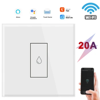 20A wi-fi trådlöst Lan Switch Väggen Touch Switch (EU) Nr nolledare Smart Varmvattenberedare Byta Tuya Smarta Hem-Stöd Alexa Googles Startsida