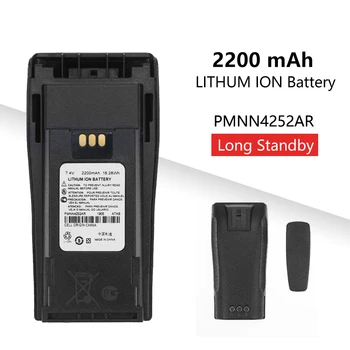 2200mAh PMNN4252AR Ersätter Li-ION Batteri Till Motorola CP040 CP140 DP1400 Walkie Talkie