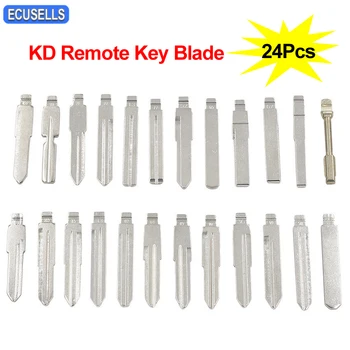 24 St/Mycket Universal Metall Blank Liten Nyckel Uncut Blad för Fällbara Flip KD Avlägsna Nyckeln
