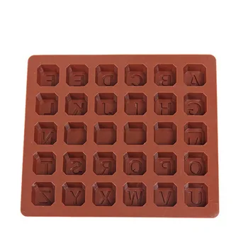 26 engelska bokstäver/4 White Board Choklad Gjutform Godis isbitar Mögel Bakverk Tvål Formar Fondant Kakor DIY Bakning Verktyg