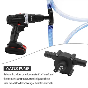 2Pack Bärbara Elektriska Borr som Drivs vattenpump Hand självsugande Överföra Elektriska Pumpar Screwdrive