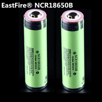 2ST 2017 Ursprungliga EastFire 18650 3400mAh batteri 3,7 V Li-ion Rechargebale batteri PCB Skyddade För panasonic 18650 3400