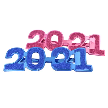 2st Gott Nytt År Glasögon 2021 Fest Glasögon Rolig nyårsfest Nyhet Glasögon för 2021 nyårsafton Party Supplies (