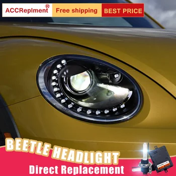 2st LED-Strålkastare För VW Beetle 2013-led-lampor bil Angel eyes xenon HID KIT dimljus LED-Varselljus