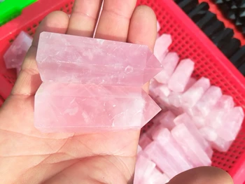 2st Naturliga rose quartz crystal trollspö PUNKT HEALING