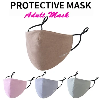 2st Solskydd Mask Solid Färg Unisex Cykling Damm-bevis, Skyddande Bomull Mun Mask Återanvändbara och Tvättbara Vuxen Tyg Face Mask