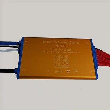 3,7 V 13S 48V 15A 25A 35A Li-jon batteri BMS PCM PCB Med balans temperatur skydd & on/off switch