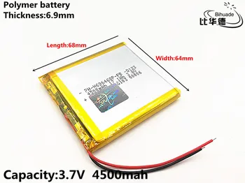 3,7 V 4500mAH 696468 Polymer lithium-ion / Li-ion Laddningsbart batteri för DVR,GPS,mp3,mp4