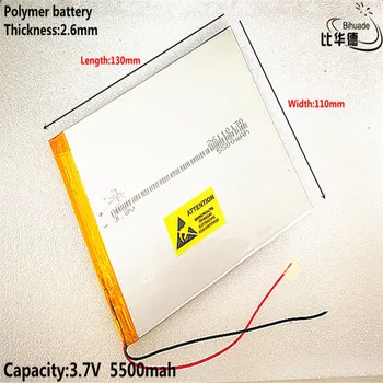 3,7 V 5500mAh 26110130 Uppladdningsbart Li-Polymer Li-ion Batteri För Tablet PC