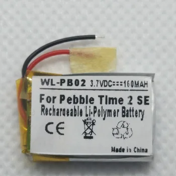 3,7 V Batteri Li-Po för Pebble Tid 2 SE Smartwatch Smart Klocka 160mAh Polymer Uppladdningsbart Batteri LSSP441522AE