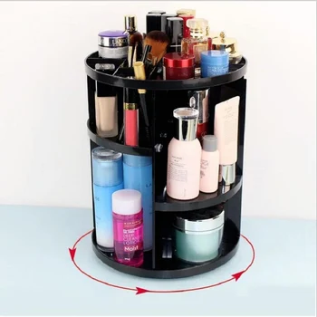 30.4*23 cm 360-graders Roterande Smink Organizer Box Kolhållaren Smycken Arrangör Fall Smycken Makeup Kosmetiska förvaringsbox