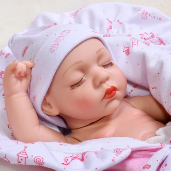 30 cm Vattentät Sova Reborn Baby Dolls Full Silikon Reborn Baby Body Levande Levande Barn Leksaker Flickor För Barn Eller Dockor