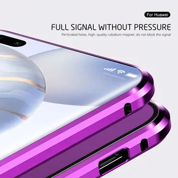 360 Dubbelsidig Glas Fallet för Huawei Y9 Prime 2019 Fall Magnetisk Metall Stötfångare Tillbaka Locket på För Huawei P Smart Z Fall PSmartZ