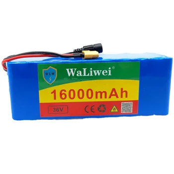 36V Batteri 10S3P 42V16Ah Batteri 1000W Hög Effekt 16000mAh Batteri 36V Elcykeln Elektrisk Cykel Laddare BMS + 42V2A Avgift