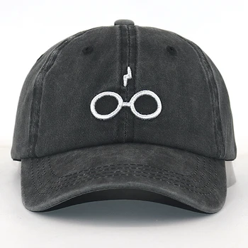 3D ben broderier Glasögon keps i bomull, tvättas hip hop pappa hatt justerbar mode snapback hattar Panama unisex