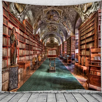 3D sammanfattning bibliotek bok bakgrund väv scenen layout hängande tyg digitaltryck miljöskydd utan lukt