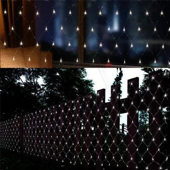 3m*2 200 LED Nätet Mesh Fairy Sträng Ljus Jul bröllopsfest Fairy Sträng Ljus med 8 uppdrag Controller EU-Kontakt OSS