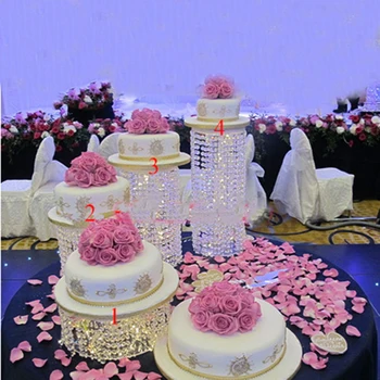 3st-6st högsta kvalitet Kristall genomskinlig akryl kakan stå Romantiskt bröllop dekoration
