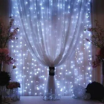 3x3 LEDDE Istapp Fairy Ljus Plug EU Krans Curtain Led String Lampa Jul Utomhus/Inomhus Dekoration för Xmas Bröllop Hallowen