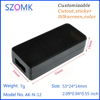 4 st, 53*24*14mm smart liten usb-plast hölje för elektronik plast diy usb-låda för pcb-projektet lådor