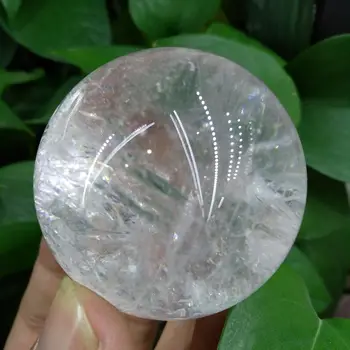 40mm Naturligt vacker quartz stone White crystal ball Behandling av healing
