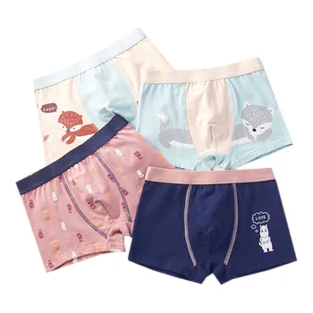 4Pc/massa Pojkar PantiesUnderpants för Barn Barnens Underkläder Kläder Kids Underkläder i Bomull Underkläder Boxare 3-12Y