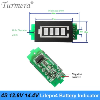 4S ÄR 12,8 V 14,4 V 32650 32700 Lifepo4 Batteri Kapacitet Indikator Display Modulen Elektriska Fordon av Batteri Testare Turmera