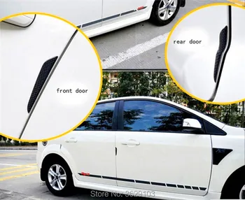 4ST Bil dörren skydd kolfiber scratch gummi klistermärken bil-styling för Porsche cayenne macan 911 panamera 997 996 955 918