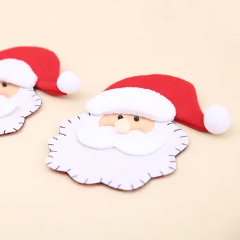 4st/Mycket Santa Claus Tabell Middag Inredning julpynt Knivar Folk säckhållare Fickor Fest Nytt År Dekor Navidad 2019