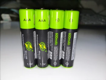 4st/mycket ZNTER Mirco USB-Uppladdningsbara Batteri 1,5 V AAA-600mAh Leksak Fjärrkontrollens Batteri Litium-Polymer-Batteri